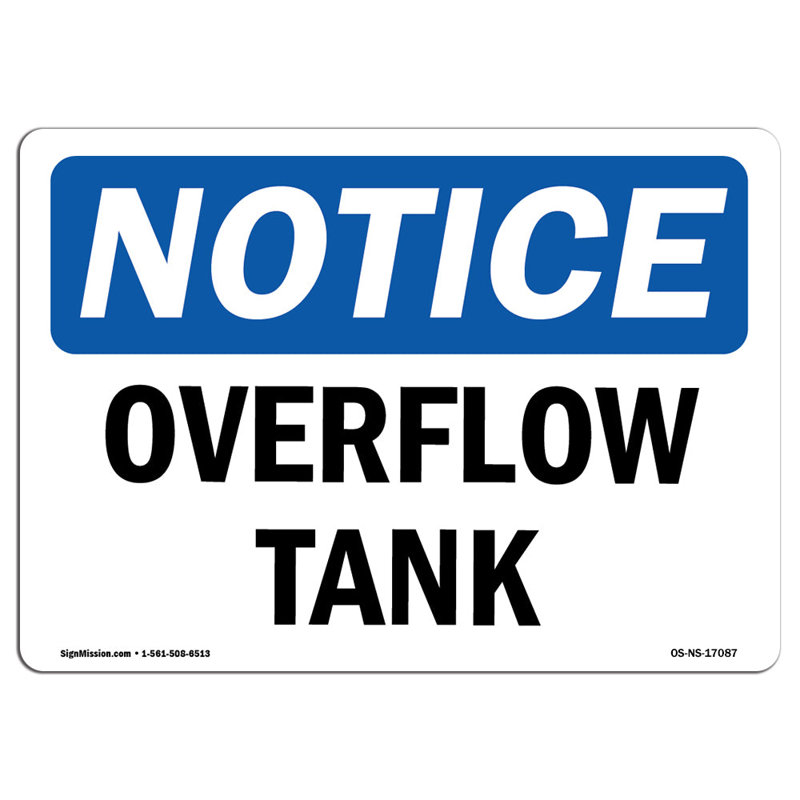 Overflow Tank Sign