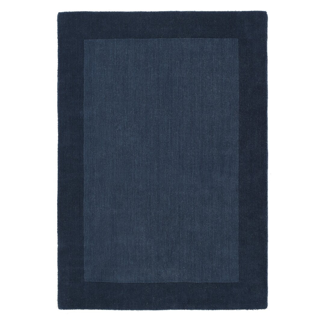 Teppich Dunnell aus Wolle in Marineblau