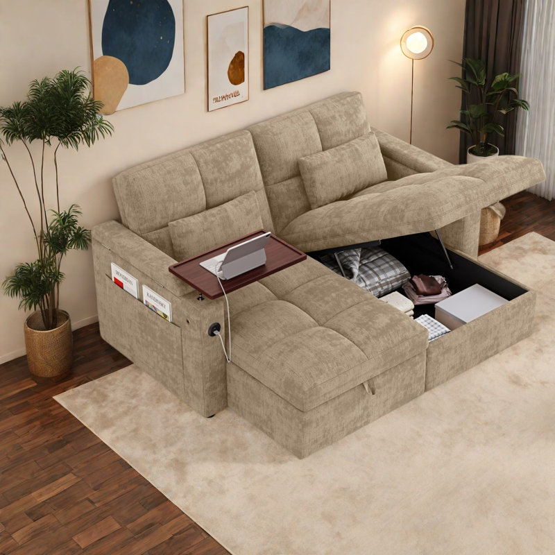 Upholstered Sectional, Beige