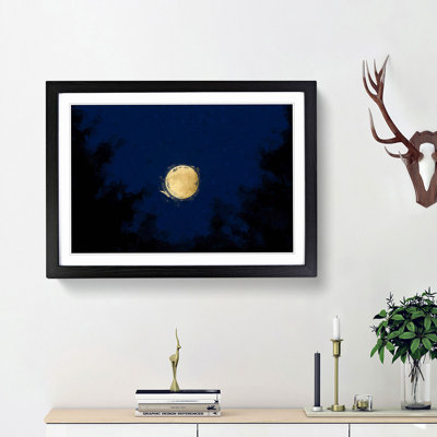 Moon Through the Trees in Abstract - Picture Frame Graphic Art Print