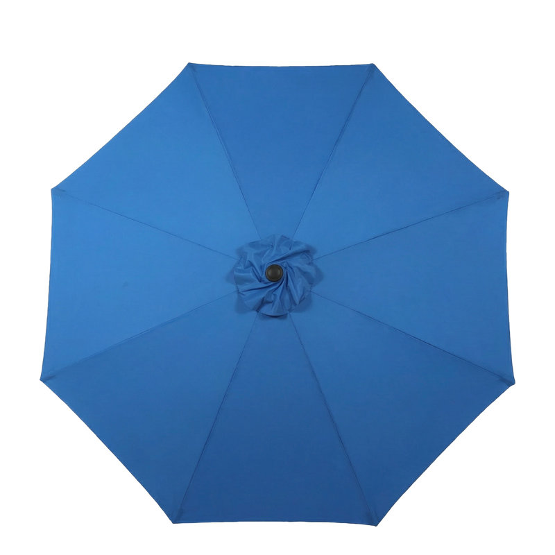  Auvent de remplacement pour parasol de table à 8 nervures de patio, Bleu royal