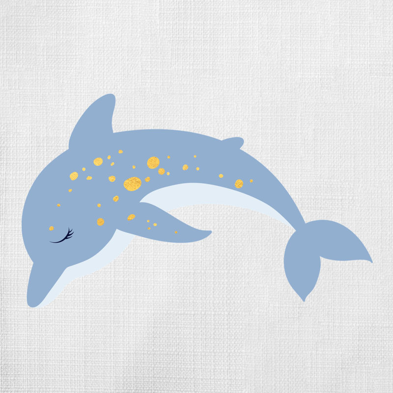 Nautical Sea Life_3 - Coussin décoratif en polyester inclus, H 14 po x l 14 po