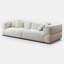 Causeuse-coussin modulaire en velours blanc-1295199747-1295199805