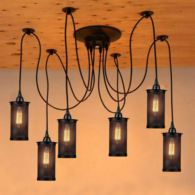 Seese 6 - Light Black Cluster Pendant