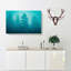 Teal Blue Forest in Abstract - Wrapped Canvas-55358689