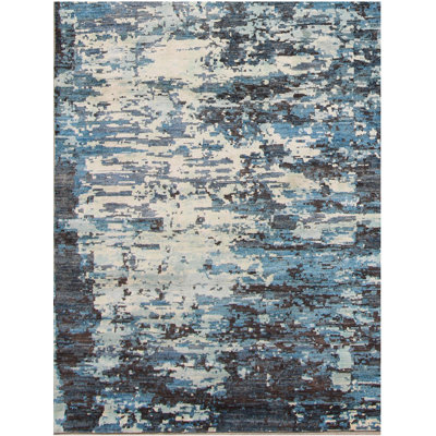 Geometric Hand Knotted 150cm X 209cm Area Rug