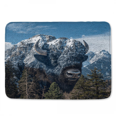 Tapis de bain Mountain Bison Illusion
