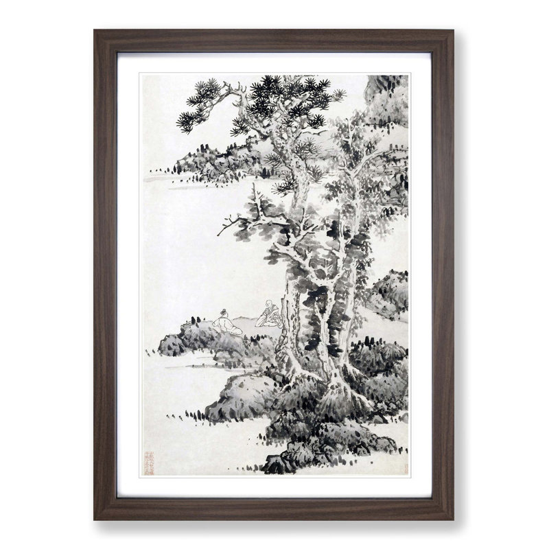 Mighty Tree by Lan Ying - Picture Frame Painting Print, 65cm H x 48cm W x 2cm D, Walnut Framed