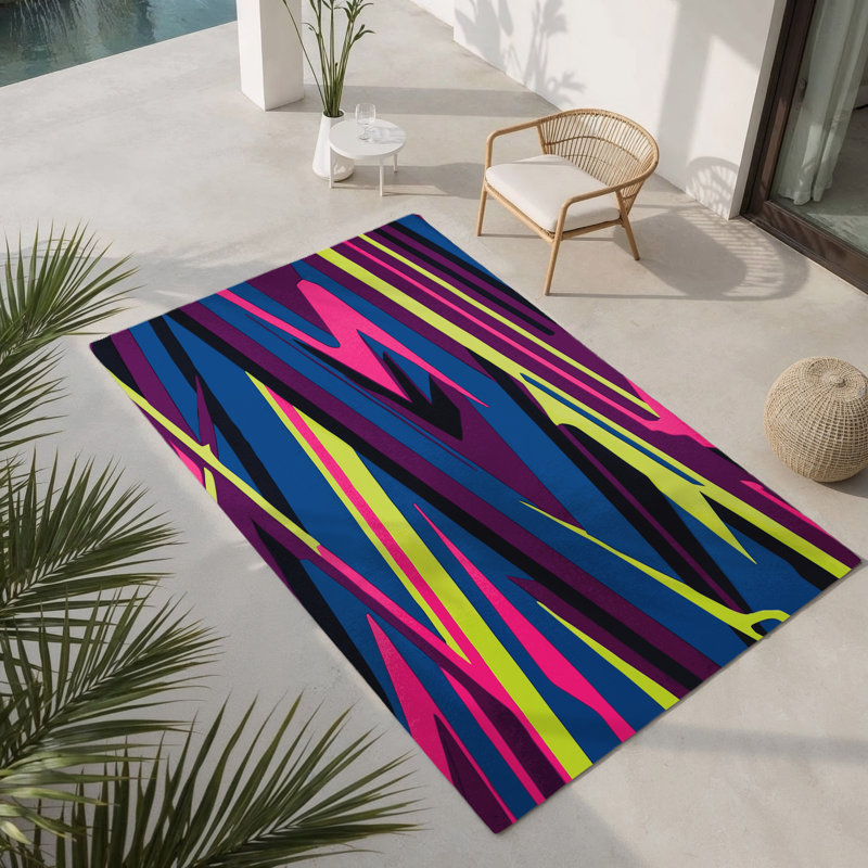Tapis d'intérieur et d'extérieur Quantum Drift, Rectangulaire 3 pi x 5 pi