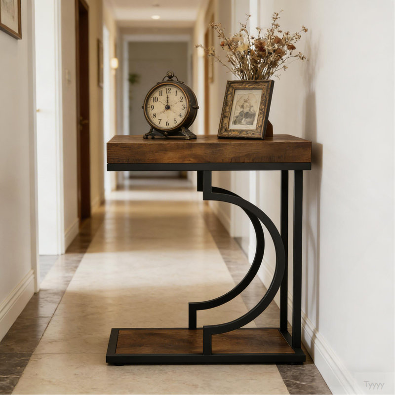 Table compacte de couloir, table de chevet, table de bout