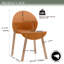 Chaises d'appoint en PP avec pieds en bois de chêne massif (ensemble de 4)-1713378642