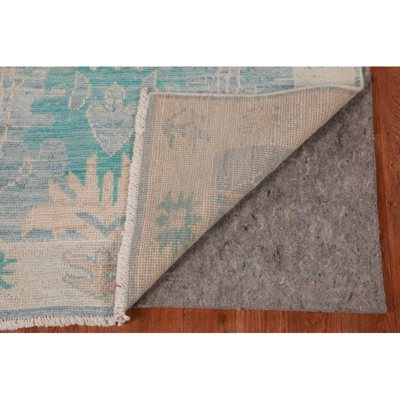 Vegetable Dye Blue Oushak Turkish Rug 3x5