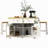 48 Inch Large Kitchen Island With Drop Leaf,Power Outlet,Internal Storage Rack,Rolling Kitchen Storage Cart On 5 Wheels With 5 Open Side Racks For Kitchen,Dining Room-179052867