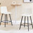 Modern Checkered White Pu Bar Chair , Black Metal Legs, Easy Assembly, Suitable For Bars Two - Piece With Ergonomic Cushion, Pattern, Legs Use