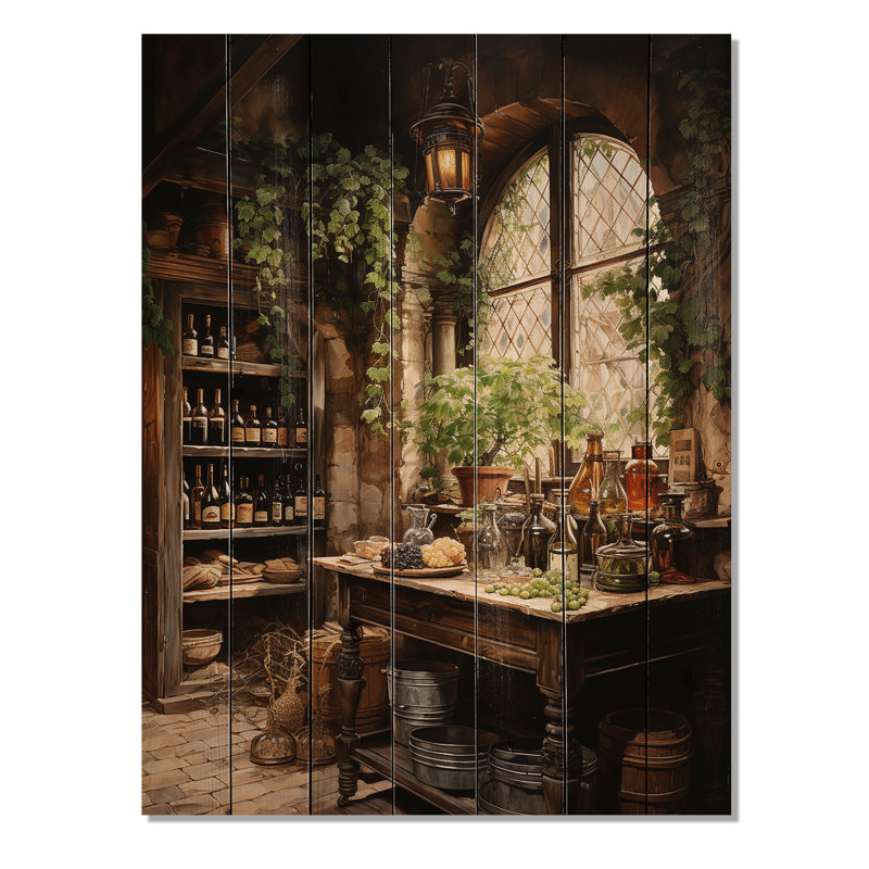 Impression sur bois naturel French Cellar II, H 20 po x l 10 po x P 0,78 po