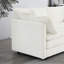 Canapé en U avec repose-pieds double, tissu chenille blanc pour la détente, modulaire rembourré, rembourrage en éponge de qualité en forme de U