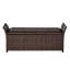 Outdoor Storage Bench With Smooth Handle - Enhances Modern Look, Fits Deck, Garden And Poolside Deck Hand-woven Detail