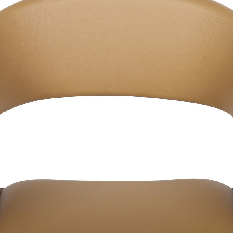 Grumium Faux Leather Mid-Century Office Chair, Camel