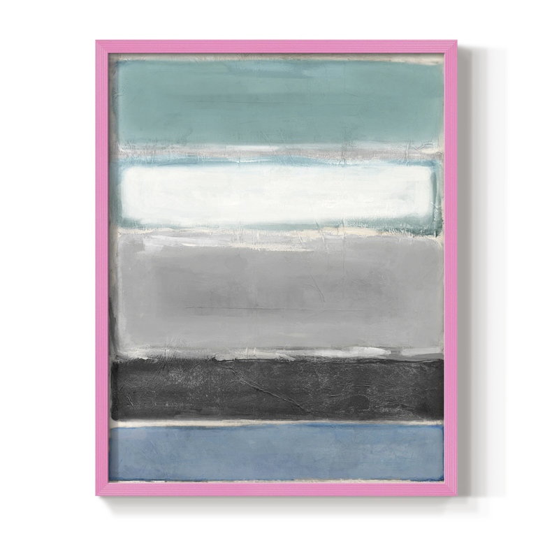 Simple Design Color Blocks Framed Print - Solid Wood, Pink, 30" H x 24" W