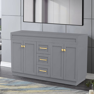 Modern 60" Bathroom Vanity Base Without Top Unassembled