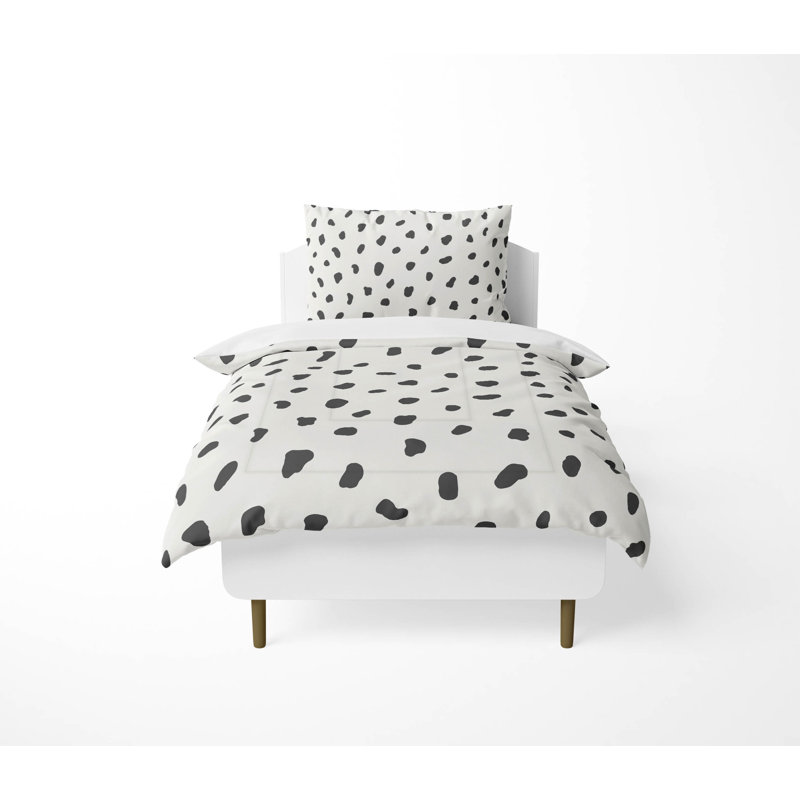 Paint Drop Decorative Lightweight Comforter Set, Ivory