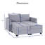 Causeuse modulaire avec canapé-lit double Baharé-688316313