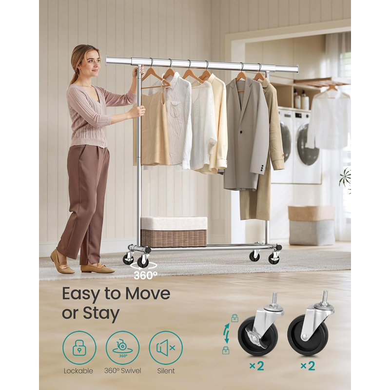 83.5cm Rolling Clothing Rack