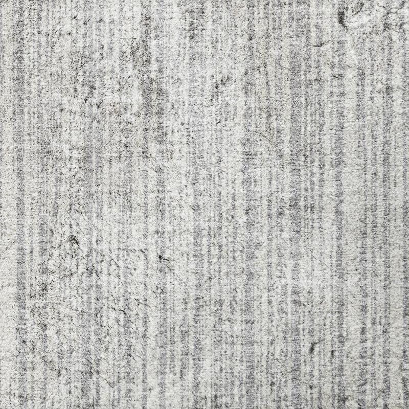 Tapis à rayures Shaggy Dream lavable à la machine de qualité supérieure, Gris, 2'6" x 3'10"