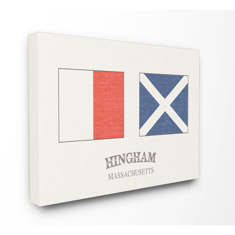 " Hingham Nautical Flags " by Daphne Polselli, Wrapped Canvas, 24" H x 30" W