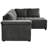 Grey Sectional Sleeper With Ample Storage And Frame L Shaped Pull Out Function Sections