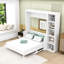 Lit escamotable mural Ell Elletsville avec tablettes-882040520-932556011