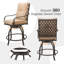 Ensemble de bar d'extérieur avec tabourets pivotants et table de bout 3 pièces Outdoor Living