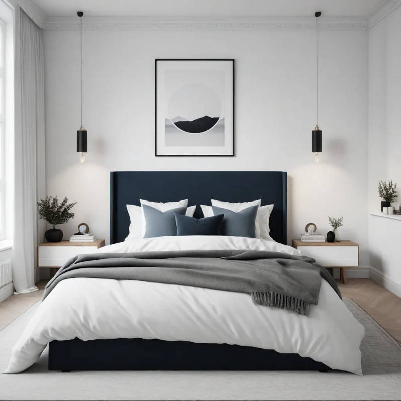 Jaylei 4 Drawers Upholstered Storage Bed with Winback Headboard