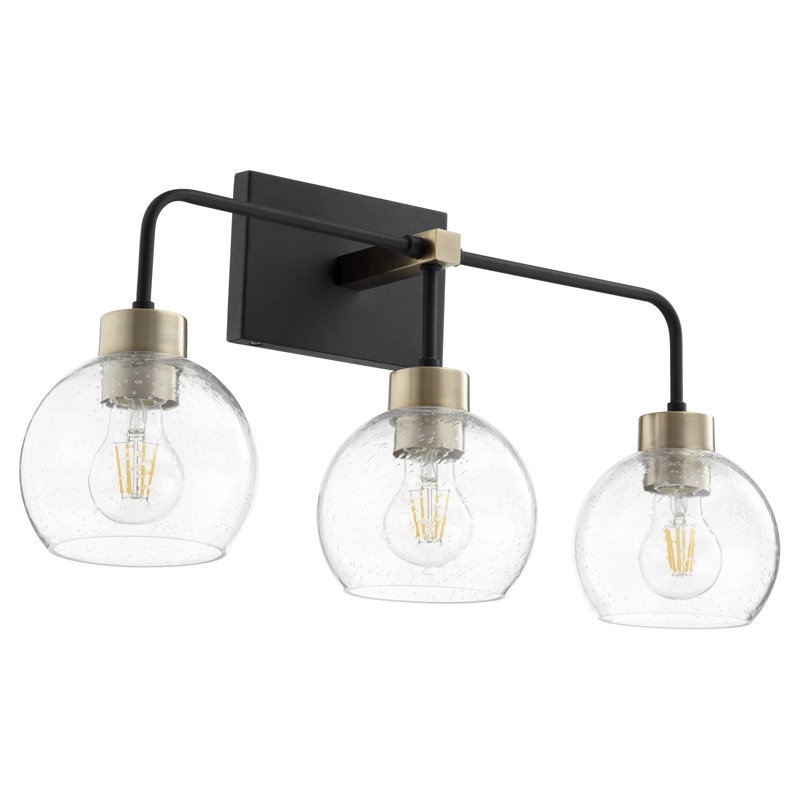 Colusa 3 - Light Dimmable Vanity Light, Noir, Clear