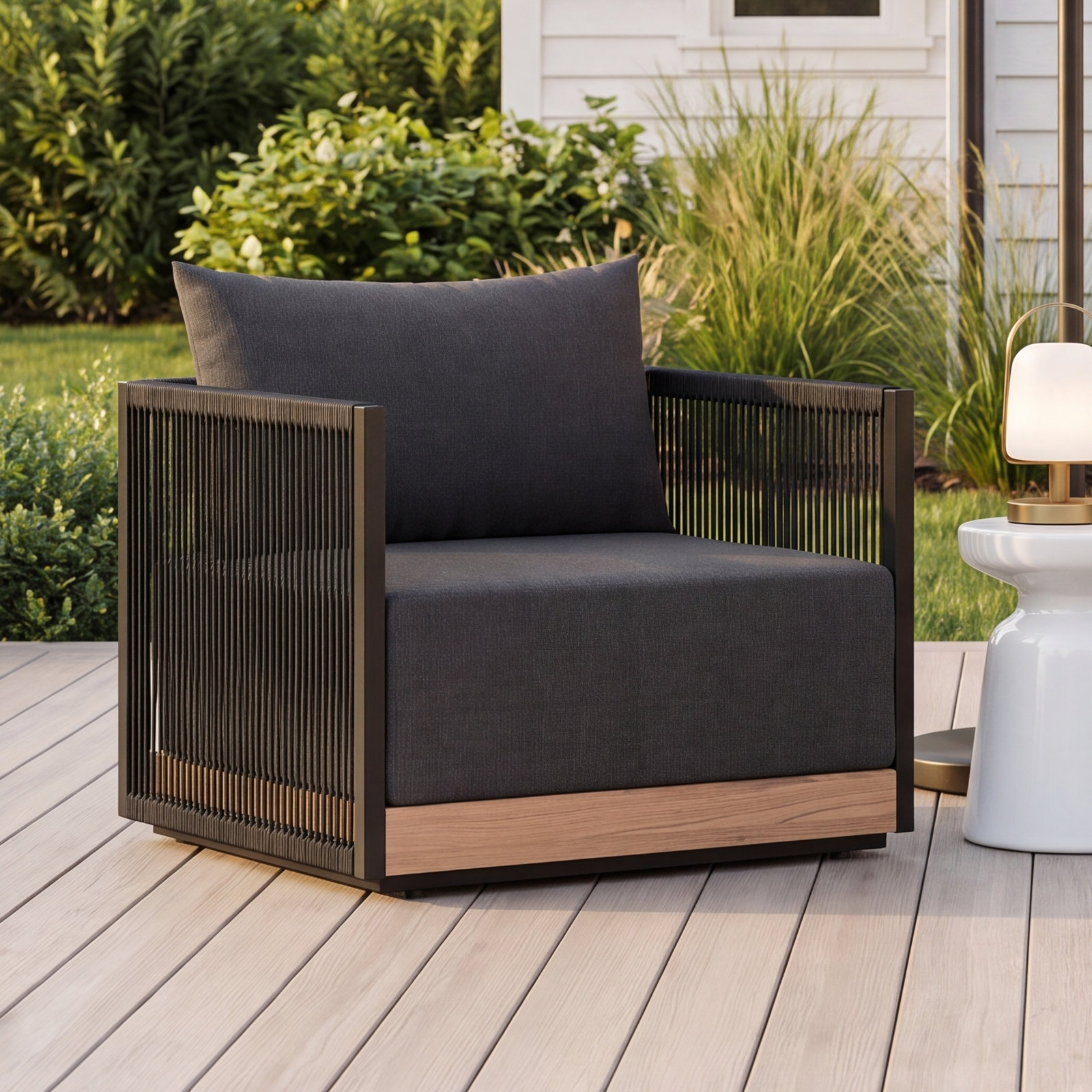 Fifer Teak Patio Lounge Chair