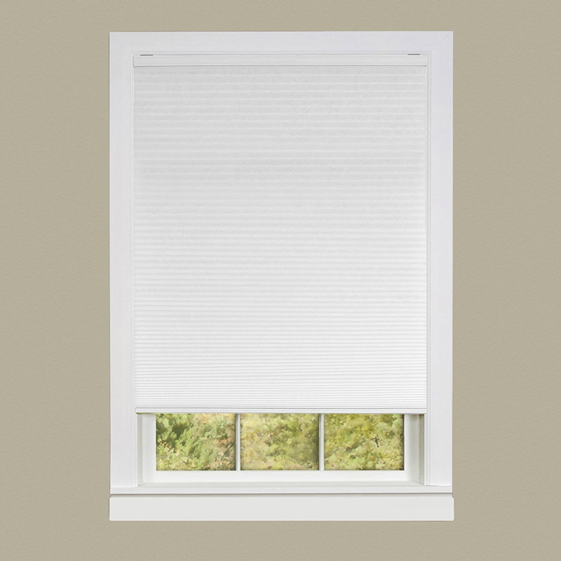 Store plissé alvéolaire en nid d'abeille, Blanc, l 34 po x L 64 po