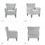 Fauteuils Arching l 31 "en polyester avec pieds en bois massif-84502078