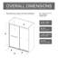 Porte de douche coulissante sans cadre, 60 po x 72 po, double vitrage, fermeture en douceur, installation rapide | Idée de cadeau