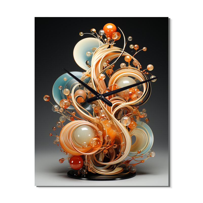 Wire Sculpture - Abstract Wall Clock, Medium