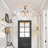 Semi - Flush Ceiling Light Fixtures, Clear Ribbed Texture Glass Balls Shade - 24" X 18"-1904014718