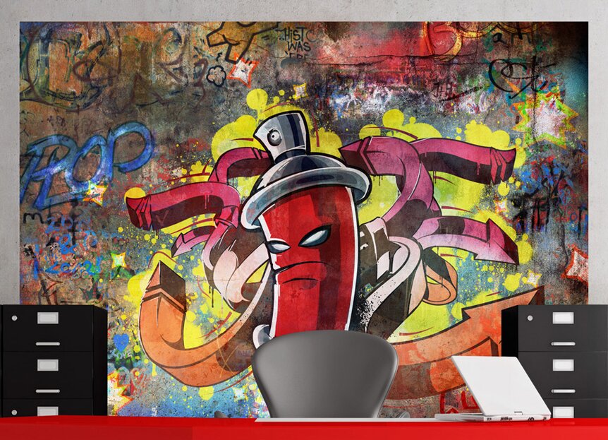 Fototapete Graffiti Monster 210 cm x 300 cm