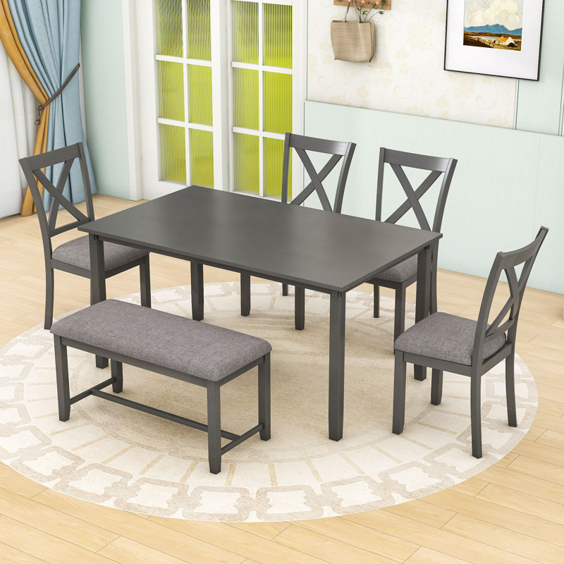 Ensemble repas pour 6 personnes Deshana, Gris