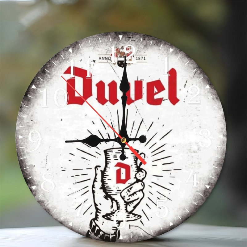 Horloge murale en bois 10 po, mouvement silencieux, à piles (piles AA non incluses), décor artistique, parfait pour les décorations