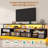 Tv Stand For Tvs Up To 70" With 6 Storage Drawers And Rgb Led Lights, Pu Finish Drawer-1830595194