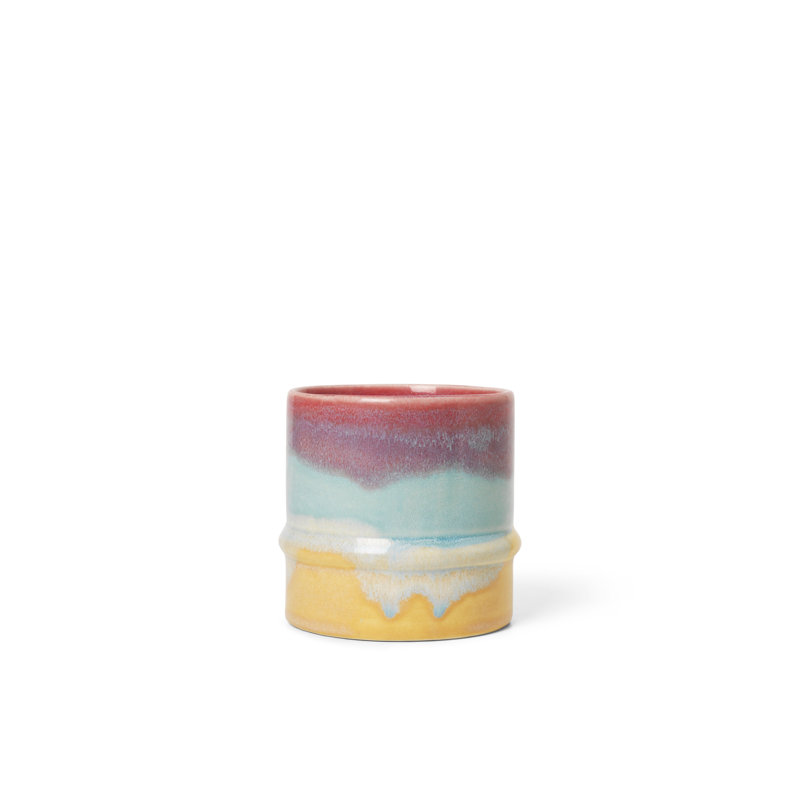 Poppery Ceramic Coffee Mug, Pink/Mint/Yellow, 12.2
