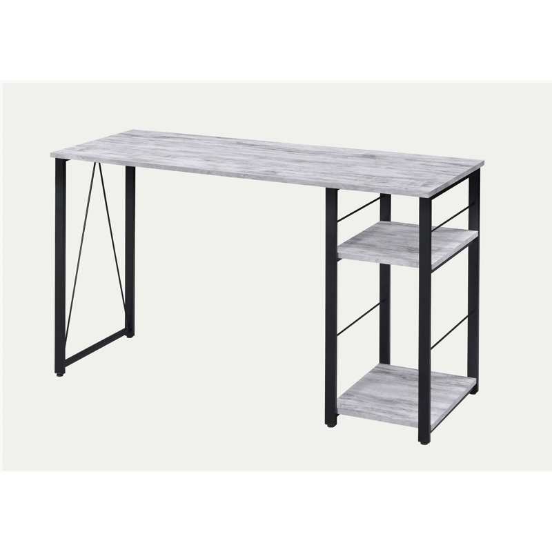 Bureau d'écriture Vadna, Blanc antique / noir
