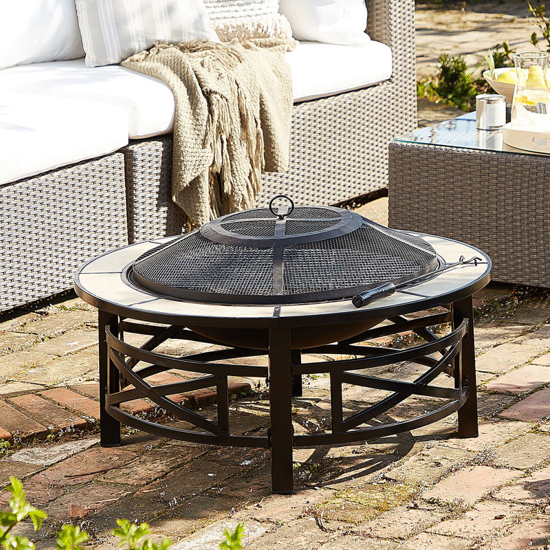 Yuen Round Steel Smokeless Fire Pit