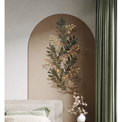 Modern Luxury Iron Leaf Wall Decor Botanical Wall Hanging