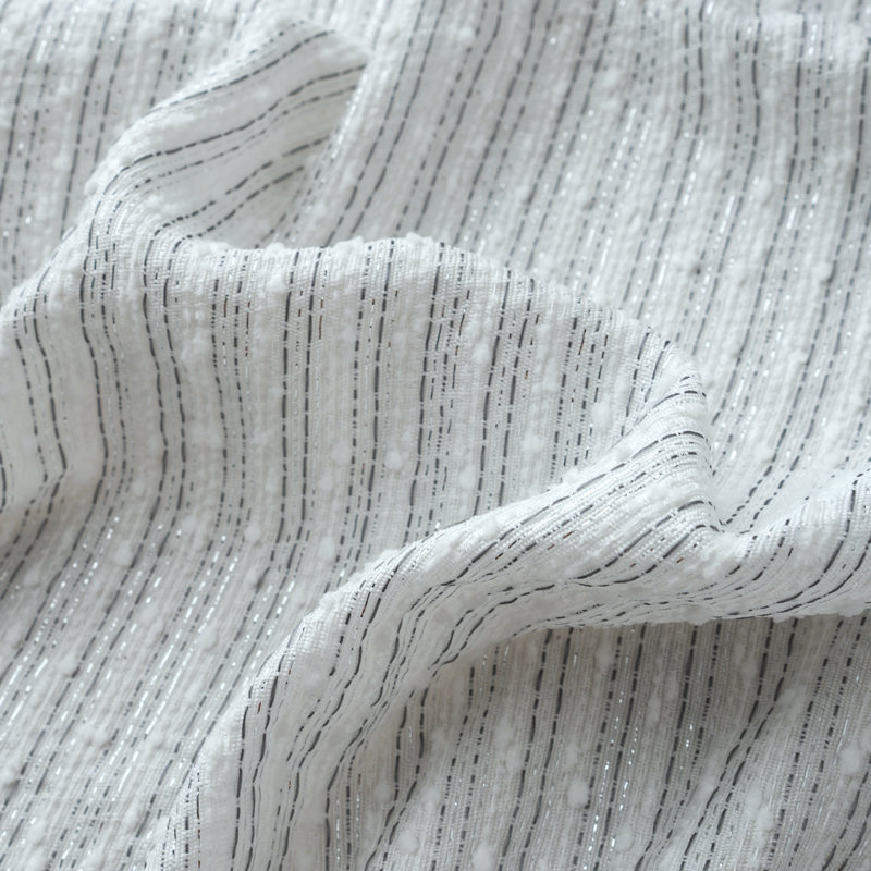 Paire de rideaux en jacquard tissé Barnet, Gris anthracite