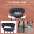 24" Counter Height Bar Stools Set of 6 - 360° Swivel with Suede Fabric & Modern Woven Design, Backrest & Footrest for Kitchen Cafe Pub-1041474364